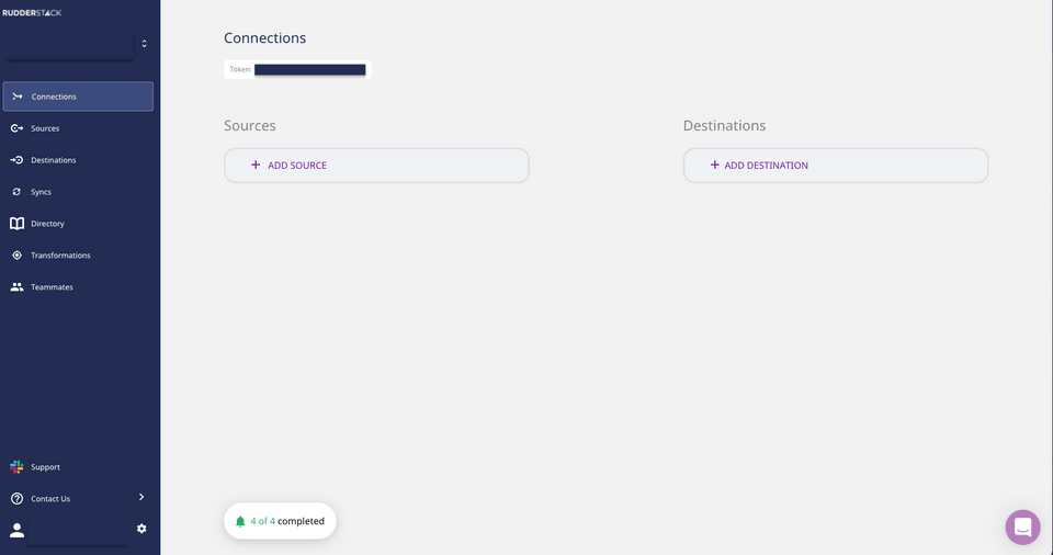 RudderStack Dashboard