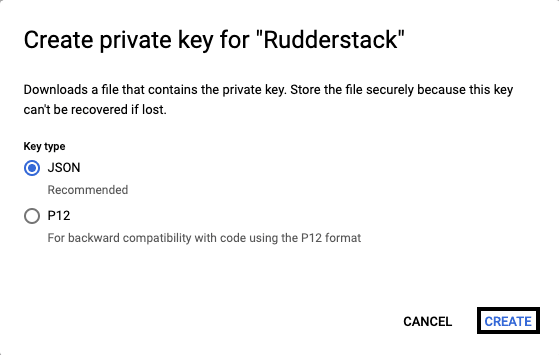 create new key create new key