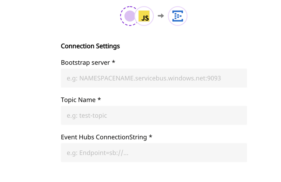 Azure Event Hubs Connection Settings