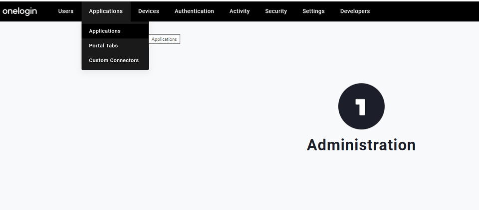 Application Tab in OneLogin