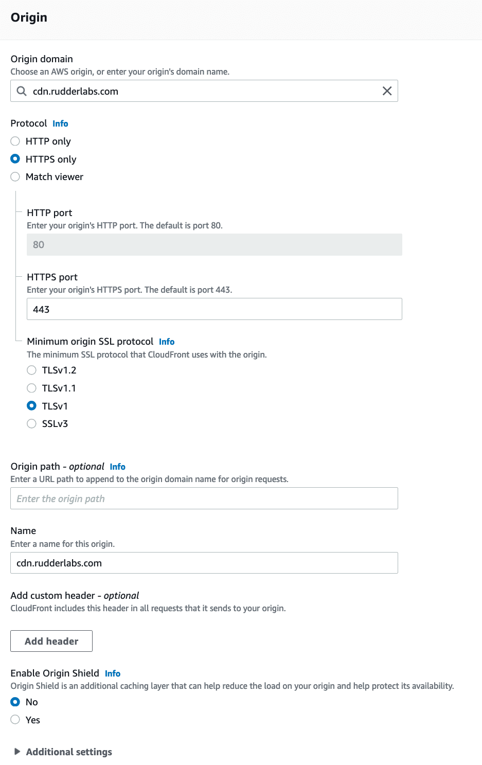 Custom domains distribution settings Custom domains distribution settings
