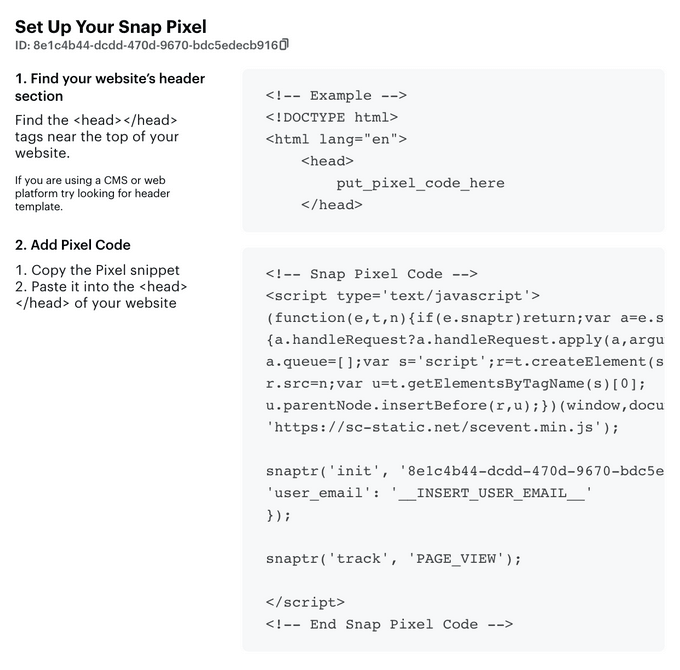 Setup Pixel Setup Pixel