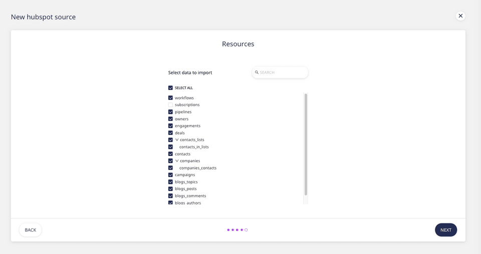 Hubspot Data to ingest