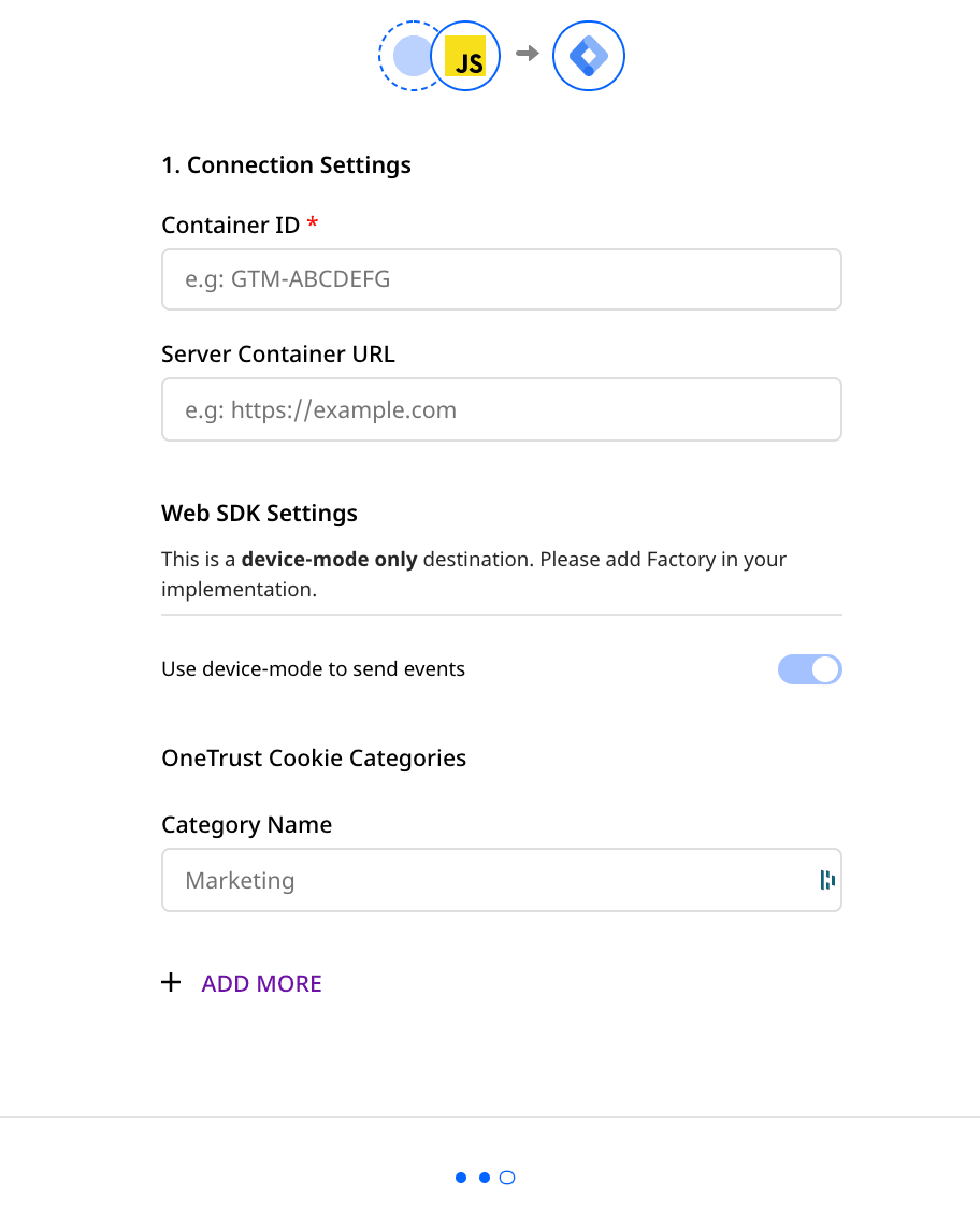 gtm connection settings gtm connection settings