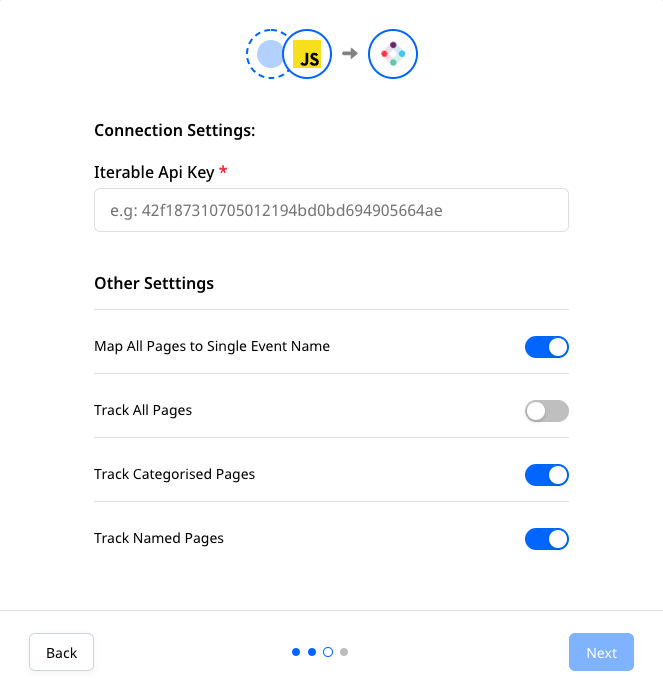 Iterable connection settings Iterable connection settings