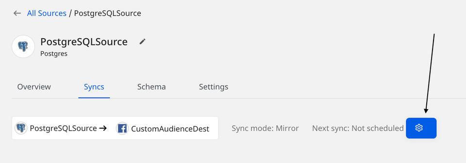 Syncs schedule settings change Syncs schedule settings change