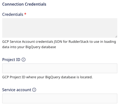 bigquery connection settings bigquery connection settings
