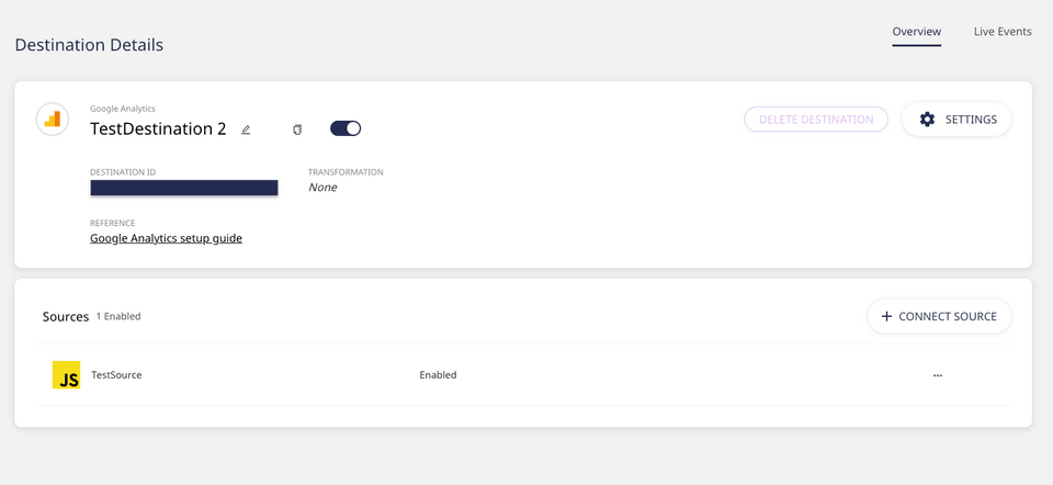 Configure destinations