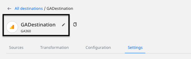 Rename a destination